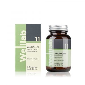 БАД с диосмином для защиты сосудов Welllab ANGIOLUX FORTE, 60 капсул